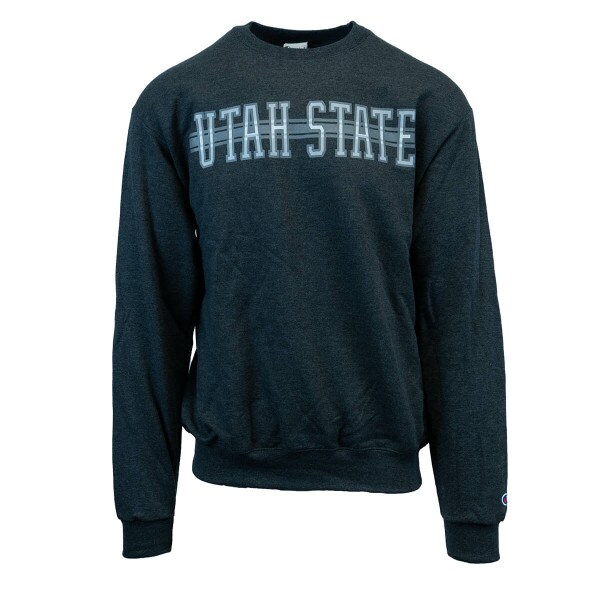 Champion Utah State Fleece-Lined Crew Sweatshirt